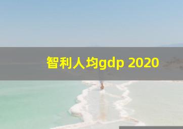 智利人均gdp 2020